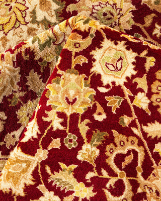 Traditional Mogul Red Wool Area Rug 9' 0" x 18' 5" - Solo Rugs