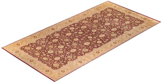 Traditional Mogul Red Wool Area Rug 9' 0" x 18' 5" - Solo Rugs