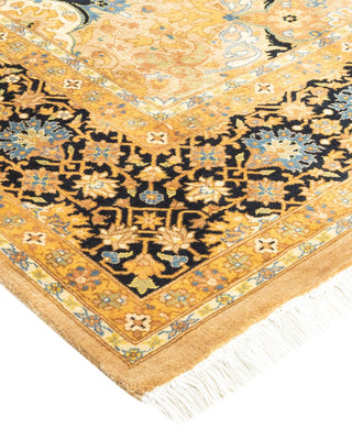 Traditional Mogul Yellow Wool Runner 6' 1" x 13' 1" - Solo Rugs