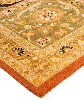 Traditional Mogul Brown Wool Area Rug 11' 0" x 15' 1" - Solo Rugs