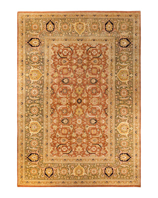 Traditional Mogul Brown Wool Area Rug 11' 0" x 15' 1" - Solo Rugs