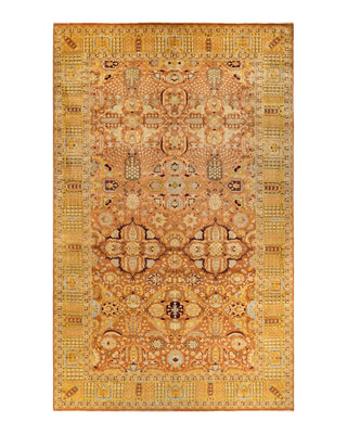 Traditional Mogul Brown Wool Area Rug 10' 1" x 16' 8" - Solo Rugs
