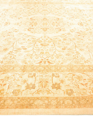 Traditional Mogul Ivory Wool Area Rug 9' 1" x 11' 10" - Solo Rugs
