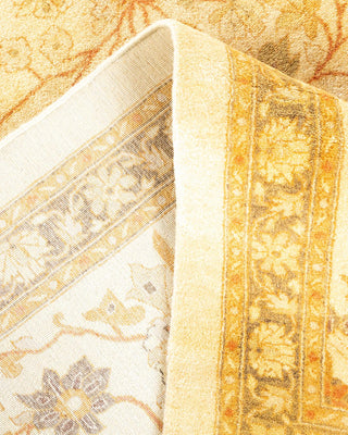 Traditional Mogul Ivory Wool Area Rug 9' 1" x 11' 10" - Solo Rugs