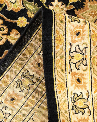 Traditional Mogul Black Wool Area Rug 9' 1" x 16' 4" - Solo Rugs
