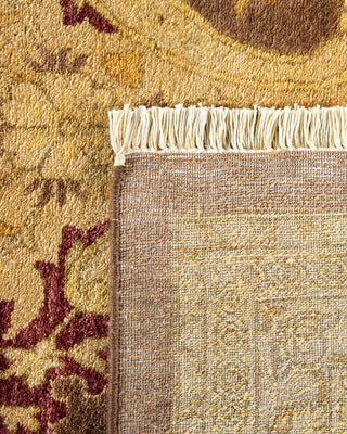 Traditional Mogul Brown Wool Area Rug 9' 1" x 12' 4" - Solo Rugs