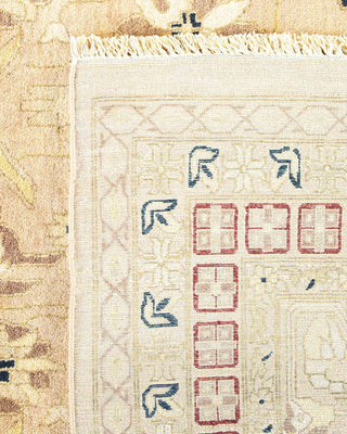 Traditional Mogul Ivory Wool Area Rug 9' 0" x 12' 1" - Solo Rugs