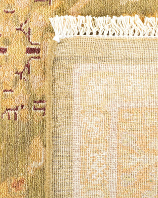 Traditional Mogul Green Wool Area Rug 9' 4" x 12' 2" - Solo Rugs