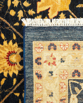 Traditional Mogul Blue Wool Area Rug 9' 0" x 12' 1" - Solo Rugs