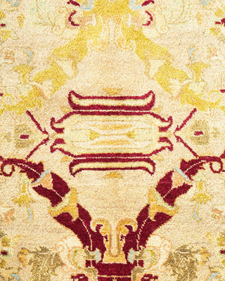Traditional Mogul Yellow Wool Area Rug 8' 0" x 16' 10" - Solo Rugs