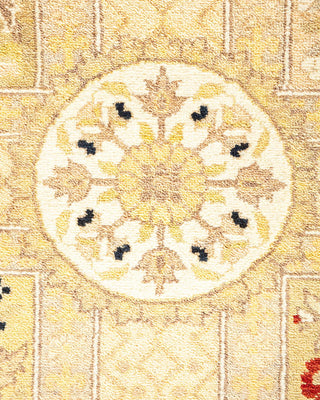Traditional Mogul Ivory Wool Area Rug 8' 2" x 10' 4" - Solo Rugs