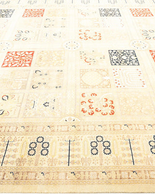 Traditional Mogul Ivory Wool Area Rug 8' 2" x 10' 4" - Solo Rugs