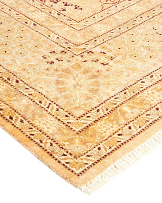 Traditional Mogul Beige Wool Area Rug 8' 1" x 10' 4" - Solo Rugs
