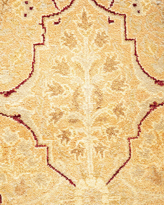 Traditional Mogul Beige Wool Area Rug 8' 1" x 10' 4" - Solo Rugs
