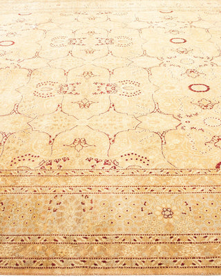 Traditional Mogul Beige Wool Area Rug 8' 1" x 10' 4" - Solo Rugs