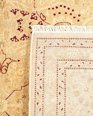 Traditional Mogul Beige Wool Area Rug 8' 1" x 10' 4" - Solo Rugs