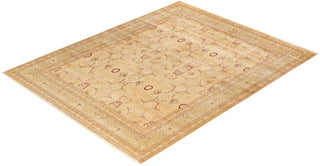 Traditional Mogul Beige Wool Area Rug 8' 1" x 10' 4" - Solo Rugs