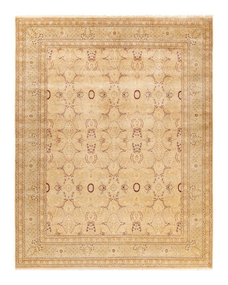 Traditional Mogul Beige Wool Area Rug 8' 1" x 10' 4" - Solo Rugs