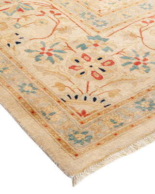 Traditional Mogul Ivory Wool Area Rug 8' 2" x 10' 2" - Solo Rugs