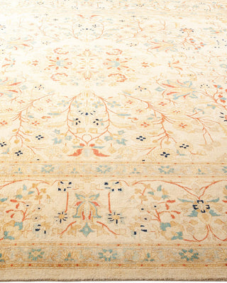 Traditional Mogul Ivory Wool Area Rug 8' 2" x 10' 2" - Solo Rugs