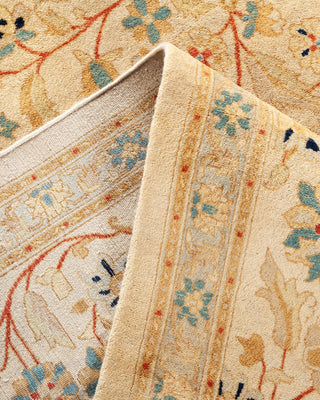 Traditional Mogul Ivory Wool Area Rug 8' 2" x 10' 2" - Solo Rugs