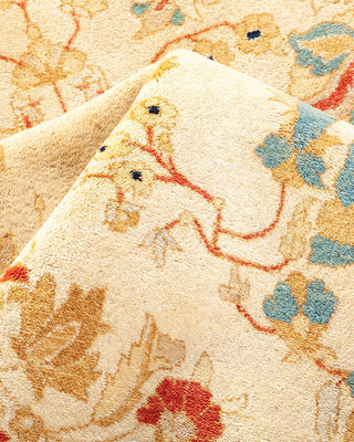 Traditional Mogul Ivory Wool Area Rug 8' 2" x 10' 2" - Solo Rugs