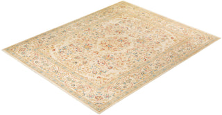 Traditional Mogul Ivory Wool Area Rug 8' 2" x 10' 2" - Solo Rugs