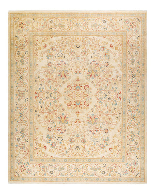 Traditional Mogul Ivory Wool Area Rug 8' 2" x 10' 2" - Solo Rugs