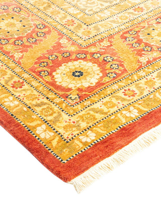 Traditional Mogul Orange Wool Area Rug 8' 4" x 10' 5" - Solo Rugs