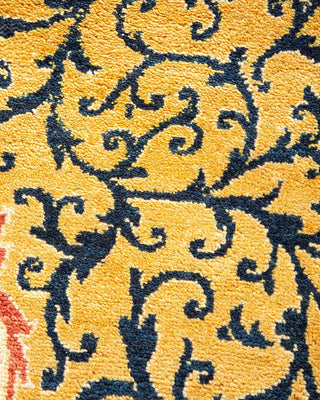 Traditional Mogul Orange Wool Area Rug 8' 4" x 10' 5" - Solo Rugs