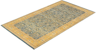 Traditional Mogul Blue Wool Runner 8' 2" x 13' 9" - Solo Rugs