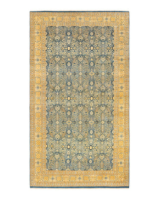 Traditional Mogul Blue Wool Runner 8' 2" x 13' 9" - Solo Rugs