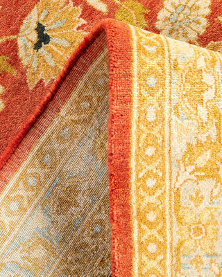 Traditional Mogul Orange Wool Area Rug 8' 1" x 10' 4" - Solo Rugs