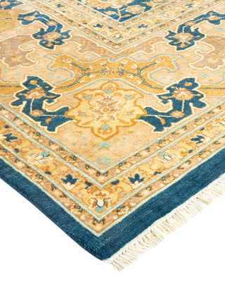 Traditional Mogul Blue Wool Runner 8' 1" x 13' 0" - Solo Rugs