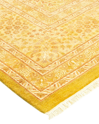 Traditional Mogul Green Wool Area Rug 8' 3" x 10' 4" - Solo Rugs