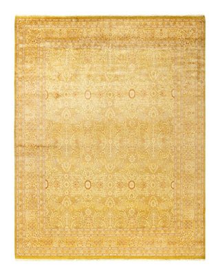 Traditional Mogul Green Wool Area Rug 8' 3" x 10' 4" - Solo Rugs