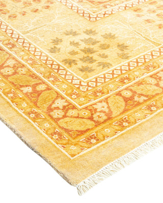 Traditional Mogul Ivory Wool Area Rug 8' 4" x 10' 8" - Solo Rugs