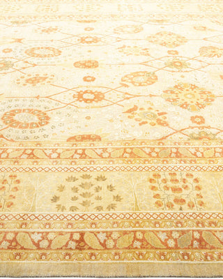 Traditional Mogul Ivory Wool Area Rug 8' 4" x 10' 8" - Solo Rugs