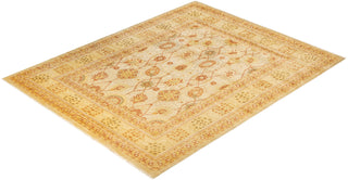 Traditional Mogul Ivory Wool Area Rug 8' 4" x 10' 8" - Solo Rugs