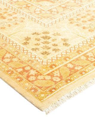 Traditional Mogul Ivory Wool Area Rug 7' 10" x 10' 2" - Solo Rugs