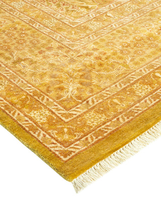 Traditional Mogul Green Wool Runner 8' 1" x 13' 10" - Solo Rugs
