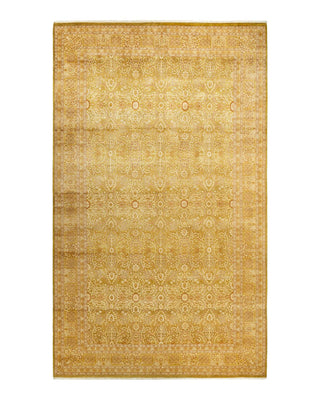 Traditional Mogul Green Wool Runner 8' 1" x 13' 10" - Solo Rugs
