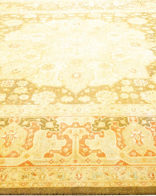 Traditional Mogul Green Wool Runner 8' 4" x 13' 6" - Solo Rugs