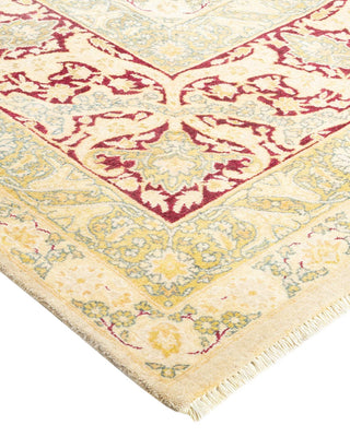 Traditional Mogul Ivory Wool Runner 8' 1" x 14' 5" - Solo Rugs