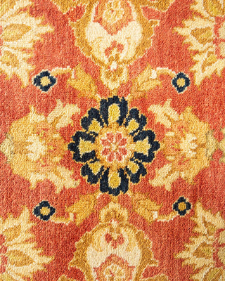 Traditional Mogul Orange Wool Area Rug 8' 2" x 10' 6" - Solo Rugs