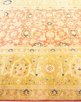 Traditional Mogul Orange Wool Area Rug 8' 2" x 10' 6" - Solo Rugs