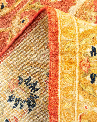 Traditional Mogul Orange Wool Area Rug 8' 2" x 10' 6" - Solo Rugs