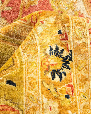 Traditional Mogul Orange Wool Area Rug 8' 2" x 10' 6" - Solo Rugs