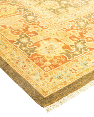 Traditional Mogul Green Wool Runner 8' 2" x 13' 2" - Solo Rugs