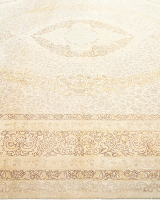 Traditional Mogul Ivory Wool Area Rug 8' 3" x 10' 5" - Solo Rugs